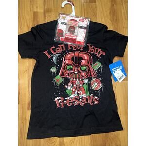 Star Wars Darth Vader Youth Black T-shirt & Pocket Pop Christmas XS NWT
